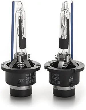 HYB D4R HID Bulbs, 8000K Diamond White Xenon Replacement D4R HID Headlight Bulb, 35W Low Beam 42406 66450 42406WX Car Headlamps, IP68 Waterproof Design (Pack of 2)