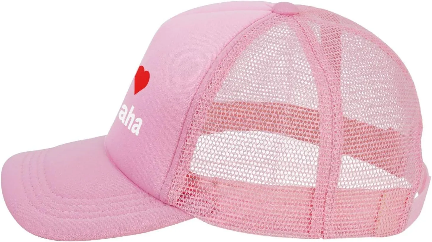 I Love Omaha Baseball Cap for Men Women Snapback Adjustable Mesh Back Hat