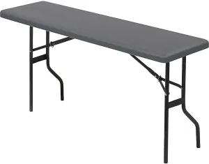Iceberg 65353 IndestrucTable Too Folding Table, 18"x60", Platinum