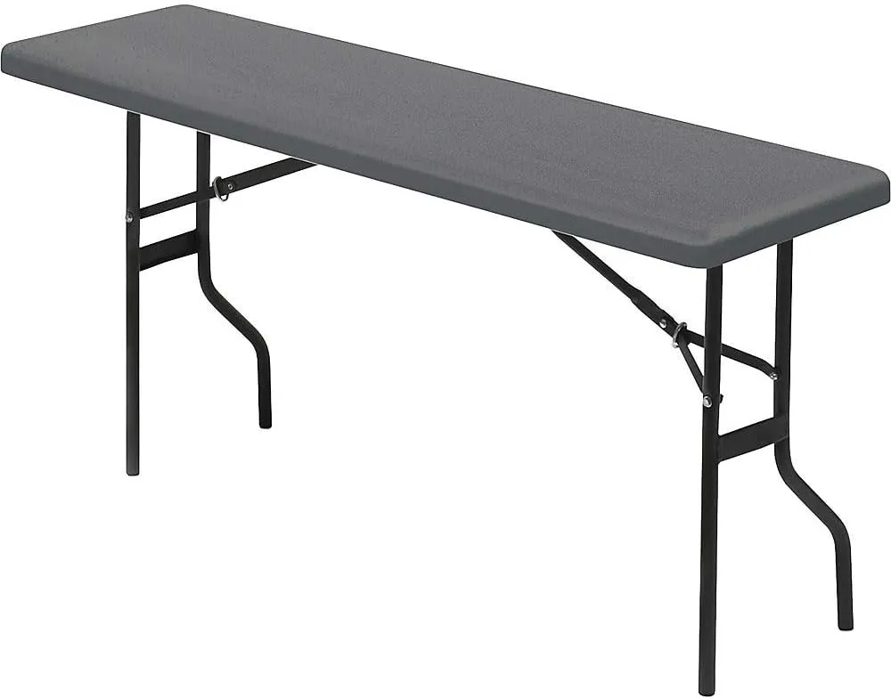 Iceberg 65353 IndestrucTable Too Folding Table, 18"x60", Platinum