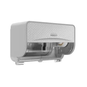 ICON Coreless Standard Roll Horizontal Toilet Paper Dispenser (53698), Silver Mosaic, Silver, Holds 2 Rolls, Wall Mounted, Commercial Grade (Qty 1)