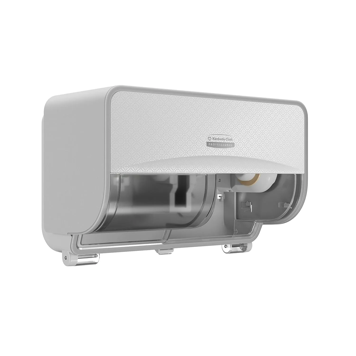 ICON Coreless Standard Roll Horizontal Toilet Paper Dispenser (58712), White Mosaic, White, Holds 2 Rolls, Wall Mounted, Commercial Grade (Qty 1)