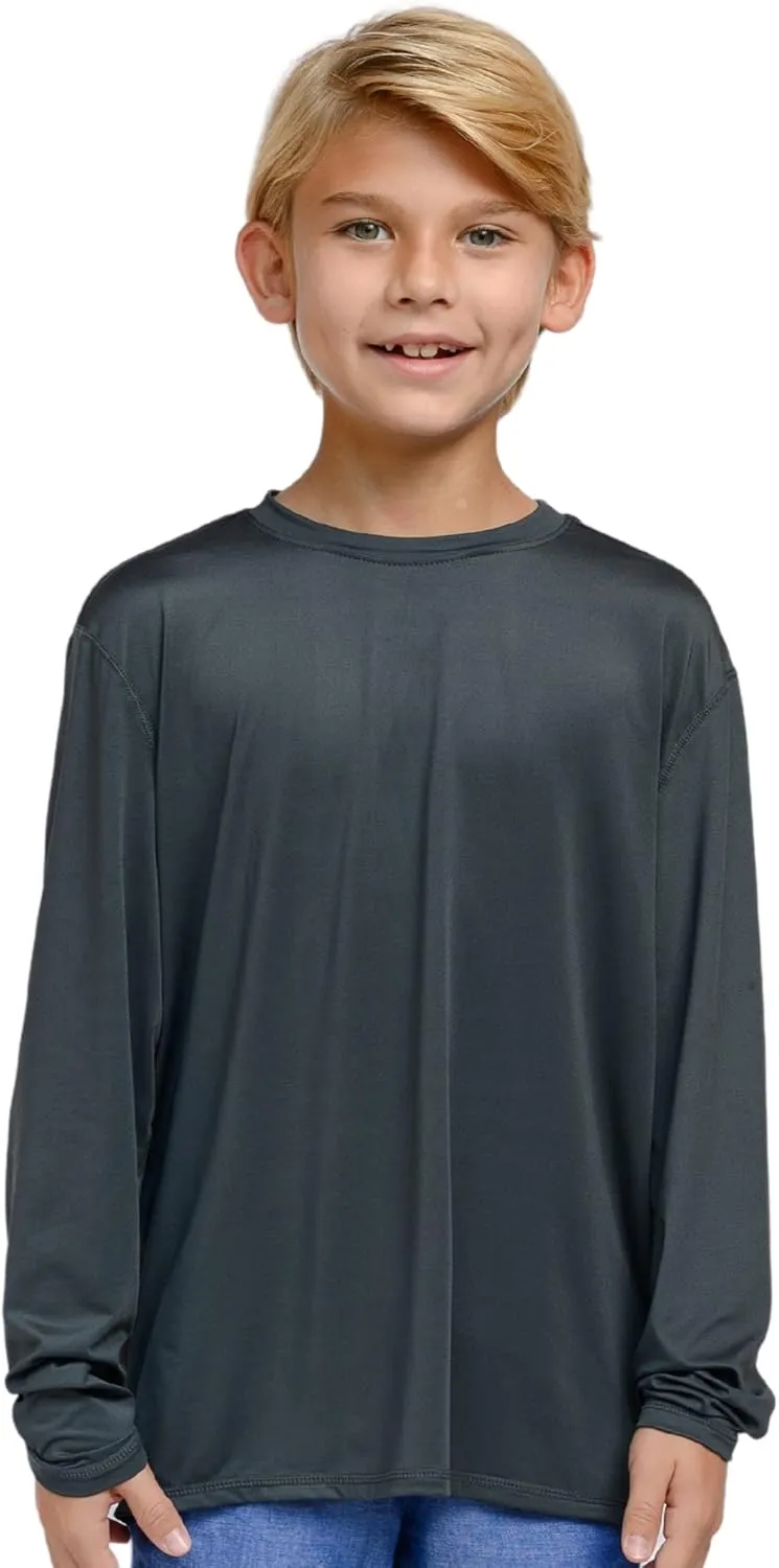 INGEAR Boys' Rash Guard UPF 50  Swim Shirt, Quick-Dry Lightweight Sun Protection for Swimming, Surfing & Beach, XS-XL