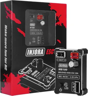 INJORA MB100-R80 20A Brushed Mini ESC for 1/24 1/18 RC Crawler Upgrade