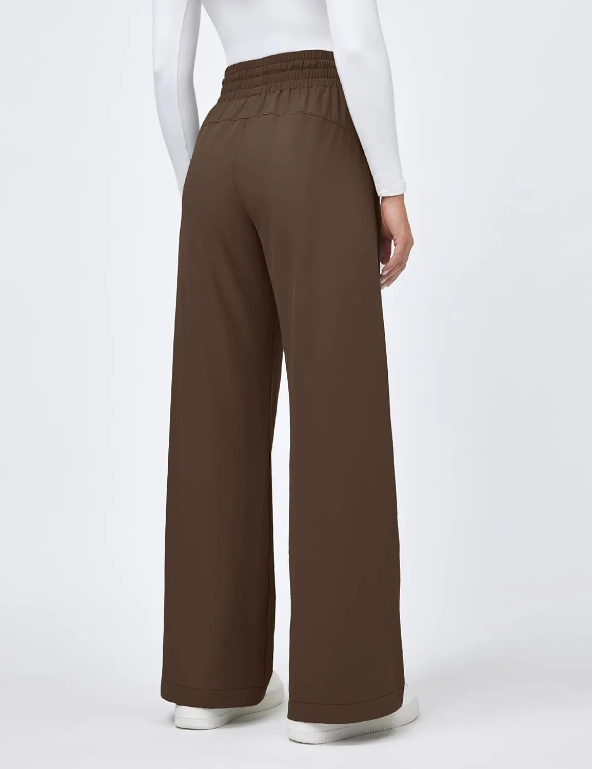 IUGA UPF 50  Hiking Travel Pants Women Quick-Dry Beach Pants Wide Leg Business Casual Pants 28''/30''