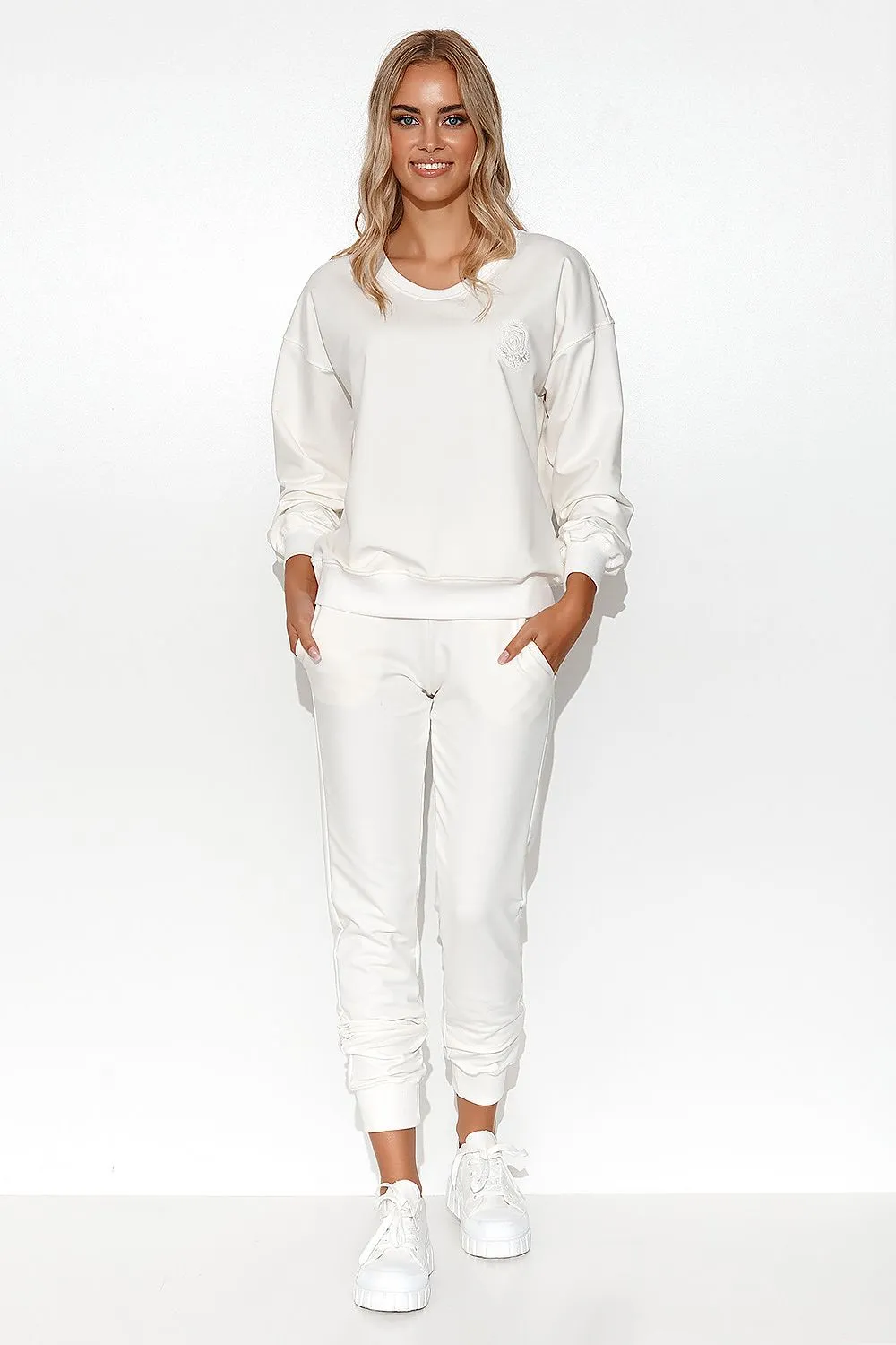 Ivory Lightweight Sweatshirt Set
