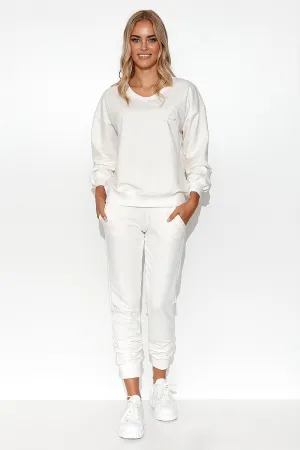 Ivory Lightweight Sweatshirt Set