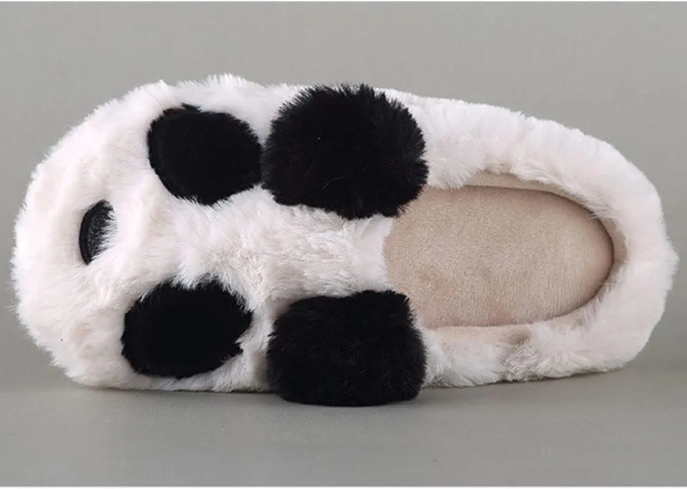 JadeRich Adults/Kids Cute Panda Thick Fleece Indoor Slippers Non-Slip Lightweight Home Shoes