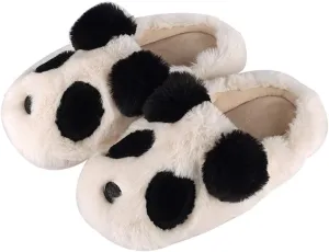 JadeRich Adults/Kids Cute Panda Thick Fleece Indoor Slippers Non-Slip Lightweight Home Shoes