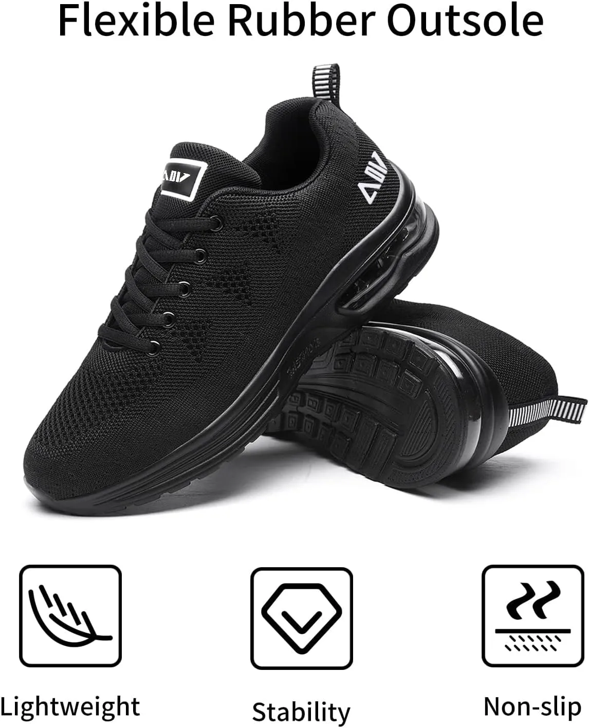 JARLIF Men's Lightweight Athletic Running Shoes Breathable Sport Fitness Gym Jogging Sneakers (Size 6.5-12.5)
