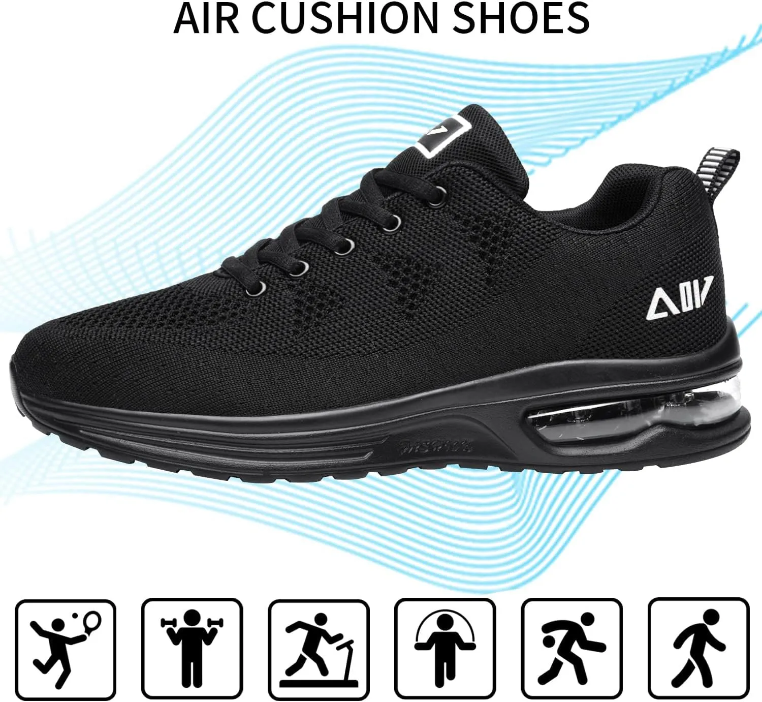 JARLIF Men's Lightweight Athletic Running Shoes Breathable Sport Fitness Gym Jogging Sneakers (Size 6.5-12.5)