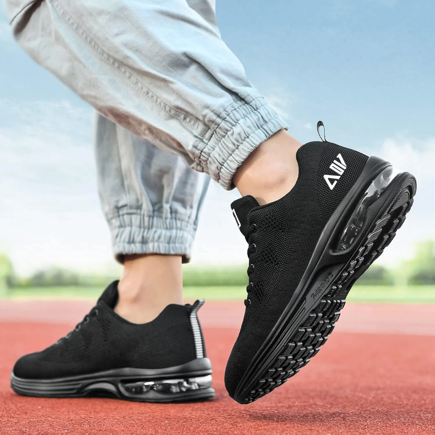 JARLIF Men's Lightweight Athletic Running Shoes Breathable Sport Fitness Gym Jogging Sneakers (Size 6.5-12.5)