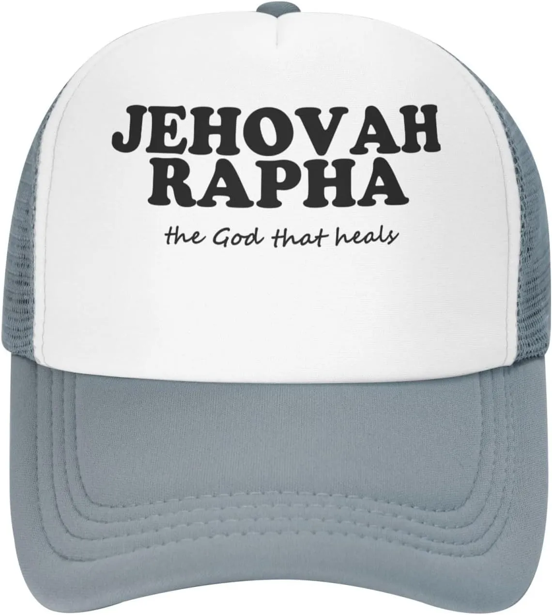 Jehovah Rapha The God Who Heals Trendy Mesh Baseball Cap Adjustable Dad Hat Trucker Hat for Women Men,Black