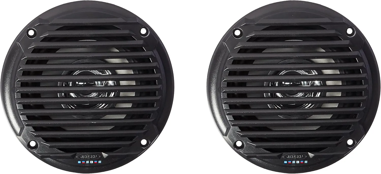 Jensen MS5006BR Black 5.25" Dual Cone Waterproof Speakers