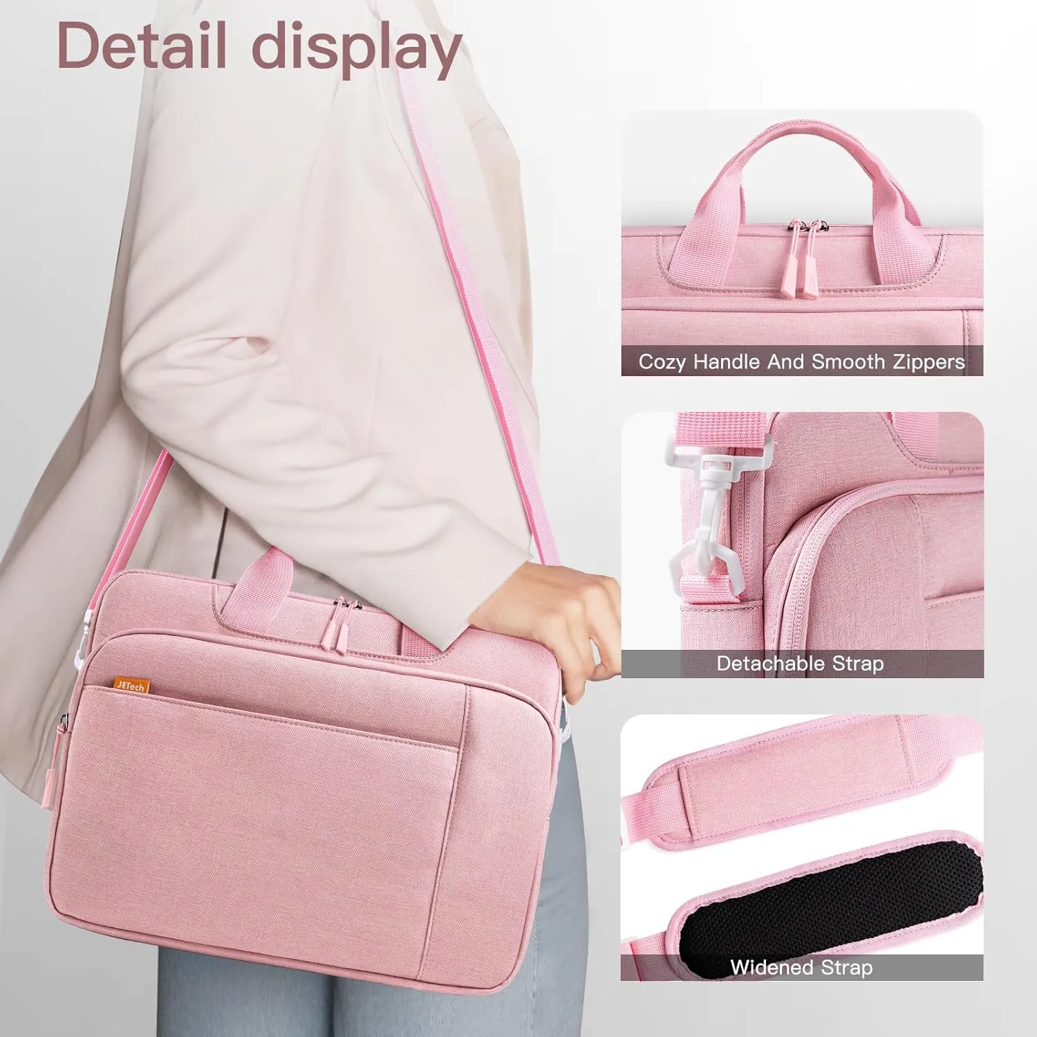JETech Laptop Bag Case, Waterproof Slim Computer Sleeve Cover Compatible with MacBook Air/Pro, Surface Book and Other laptops