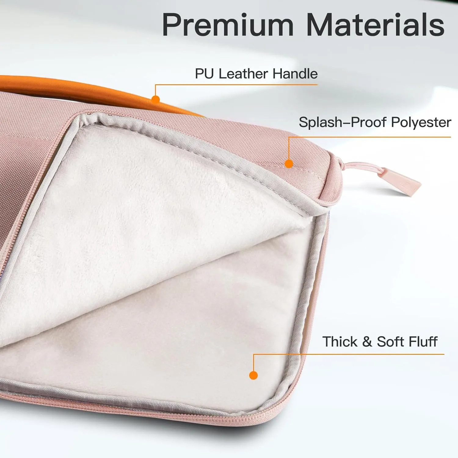 JETech Laptop Sleeve for 13-14Inch MacBook Air/Pro (M4/M3/M2/M1, 2021-2025), Waterproof Bag with Portable Handle and Pocket