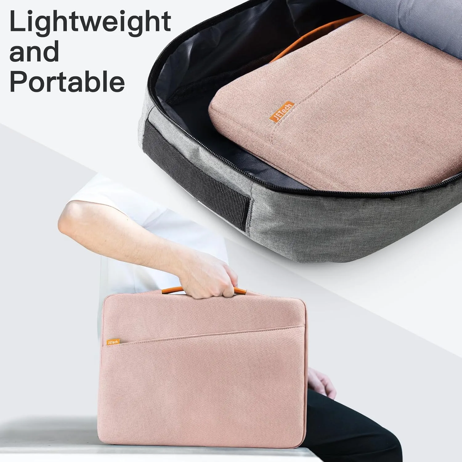 JETech Laptop Sleeve for 13-14Inch MacBook Air/Pro (M4/M3/M2/M1, 2021-2025), Waterproof Bag with Portable Handle and Pocket
