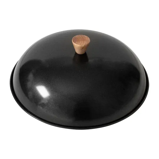 Joyce Chen Classic Series 4 Piece Flat Bottom Wok Set, 14", Carbon Steel/Birch Handles