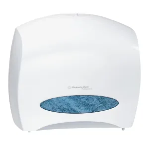 Jumbo Roll Toilet Paper Dispenser (09508), with Stub, White, Wall Mounted, Commercial Grade (Qty 1)