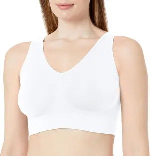 JUST MY SIZE Pure Comfort Seamless Wirefree Bra with Moisture Control (1263) White, 6X