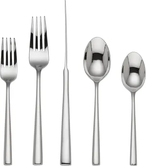 Kate Spade New York Malmo 5-Piece Flatware Set, 0.9 LB, Stainless Steel