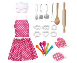 Kids Baking Play Toys Set Cooking Set Chef Costume Kit