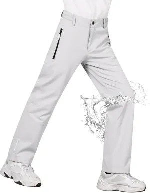 Kids Hiking Pants Waterproof Quick Dry Boys Camping Cargo Pant Lightweight Softshell Uniform Pants for Kid Girls