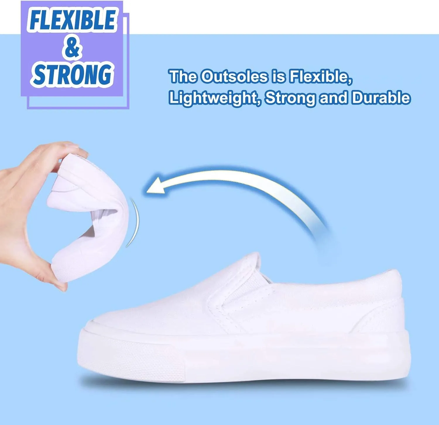 Kids Shoes Toddlers Canvas Sneakers Slip-on Comfortable Light Weight Causal Running Tennis Shoes for Boys Girls