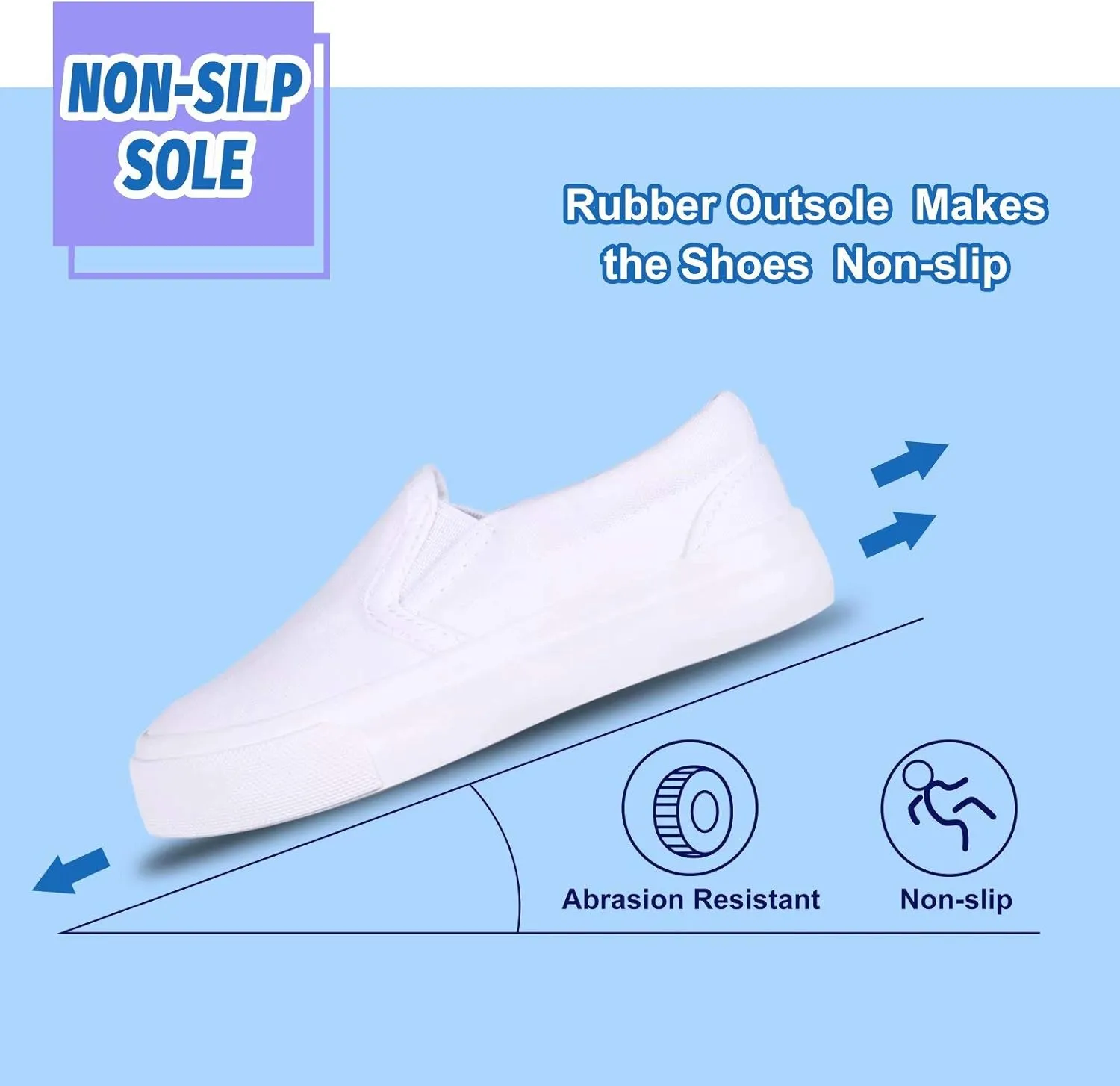 Kids Shoes Toddlers Canvas Sneakers Slip-on Comfortable Light Weight Causal Running Tennis Shoes for Boys Girls