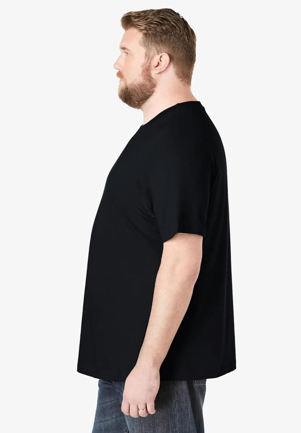 KingSize Men's Big & Tall Shrink-Less Lightweight Crewneck T-Shirt