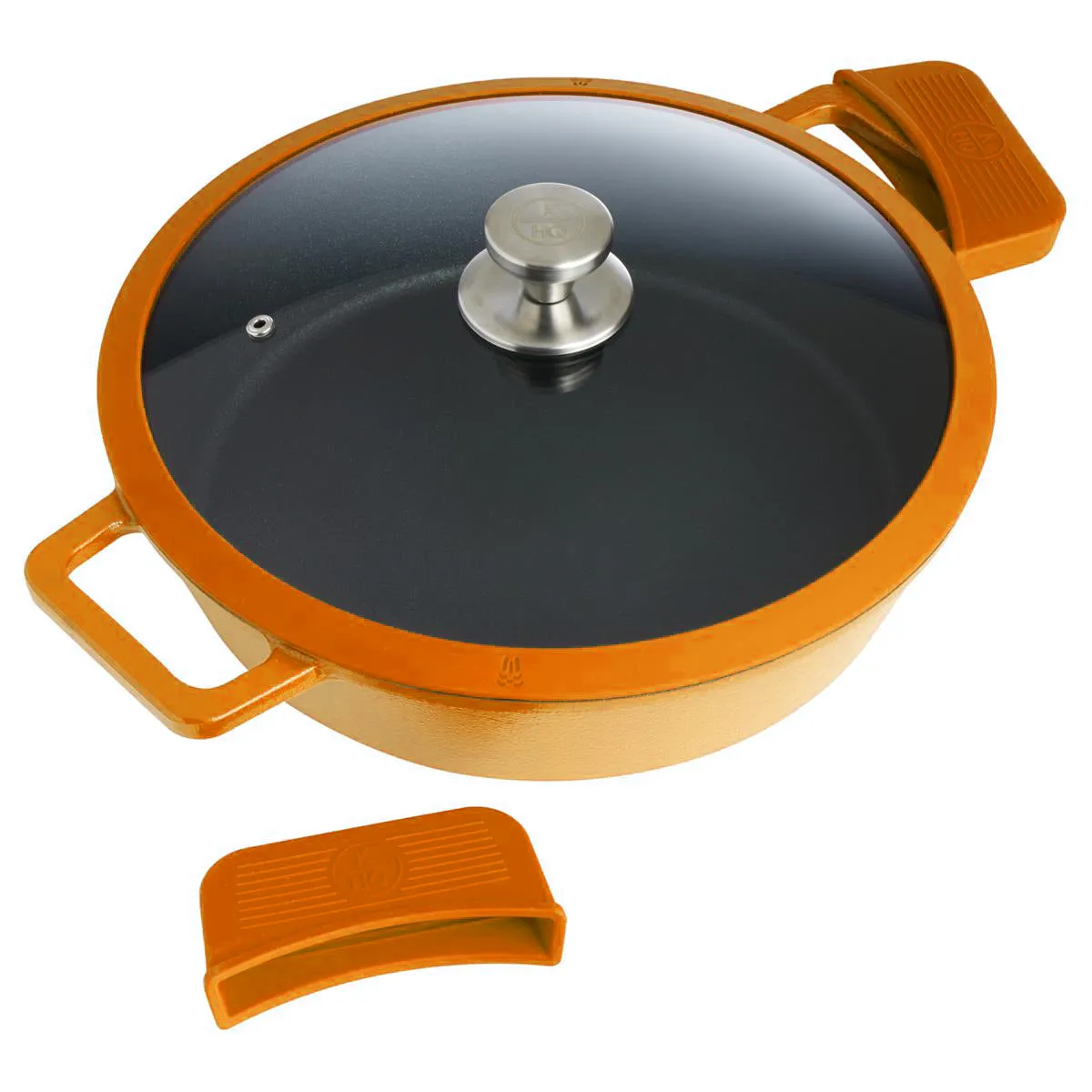Kitchen HQ 4.5-Quart Cast Iron Nonstick Braiser Refurbished