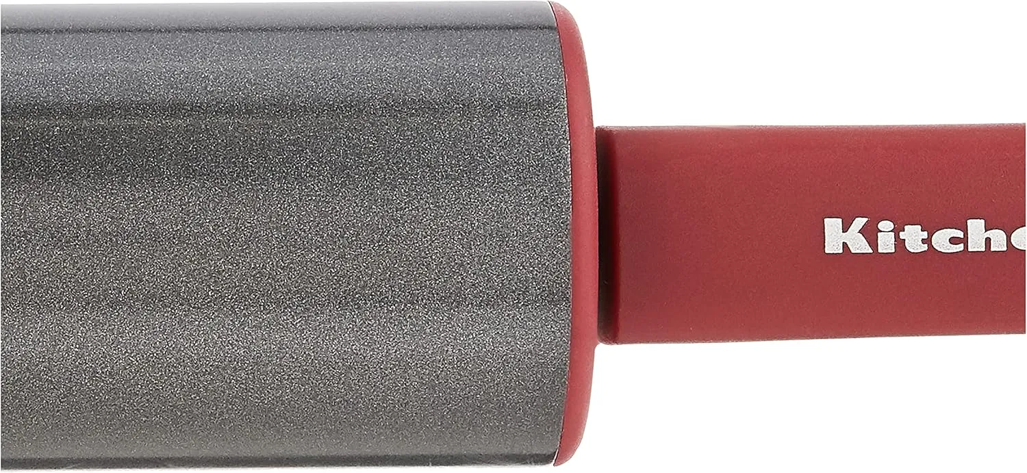 KitchenAid Gourmet Rolling Pin, One Size, Steel, Red, 2.5 x 2.5 x 22 inches