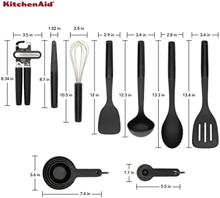 KitchenAid Universal Tool and Gadget Set, 16 Piece, Black