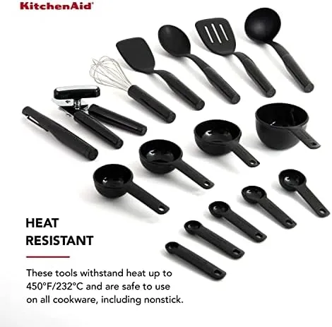 KitchenAid Universal Tool and Gadget Set, 16 Piece, Black