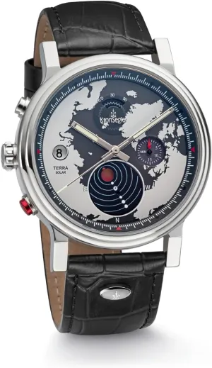 Kronsegler Terra Solar Chronograph Steel Black Black