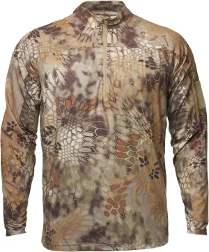 Kryptek Men's Valhalla 2 Long Sleeve Half Zip, Lightweight Camo Hunting Shirt