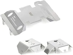 KYX Racing Stainless Steel Skid Plate Protector Chassis Guard Axle Guard for 1/6 RC Crawler Car Axial SCX6 AXI05000
