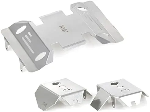 KYX Racing Stainless Steel Skid Plate Protector Chassis Guard Axle Guard for 1/6 RC Crawler Car Axial SCX6 AXI05000