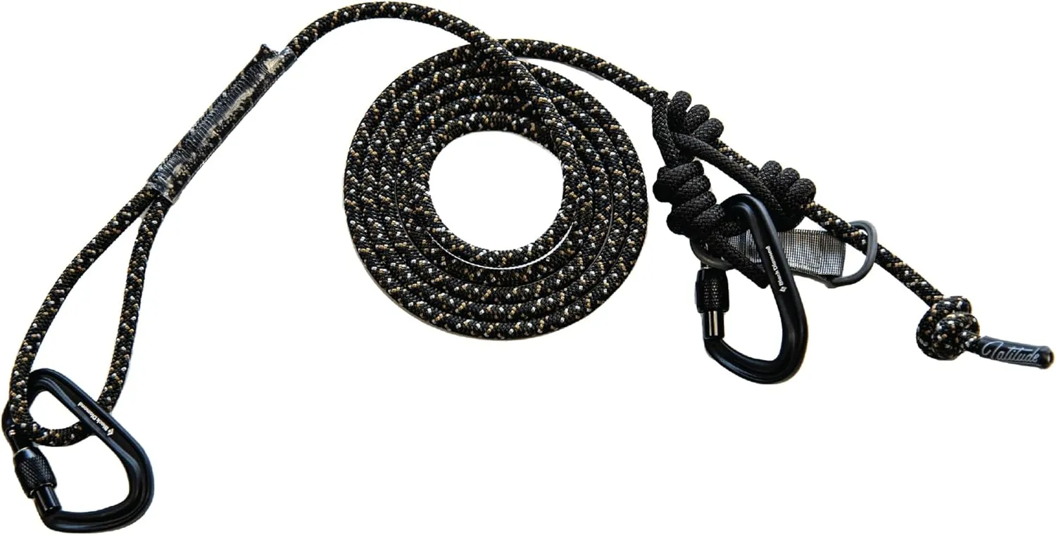 Latitude Outdoors 8mm Vapor Line Durable, Lightweight Saddle Hunting Lineman Belt for Optimal Safety, 2 Standard Carabiners Included