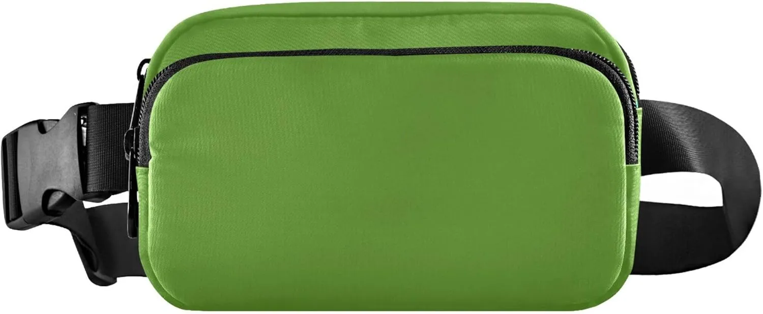 Lawn Green Fanny Belt Bag Waist Packs Crossbody Bags Bum Bag for Running Hiking Travel Workout Adjustable Strap for Women Men