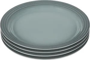 Le Creuset Stoneware Set of 4 Dinner Plates, 10.5" each, Sea Salt