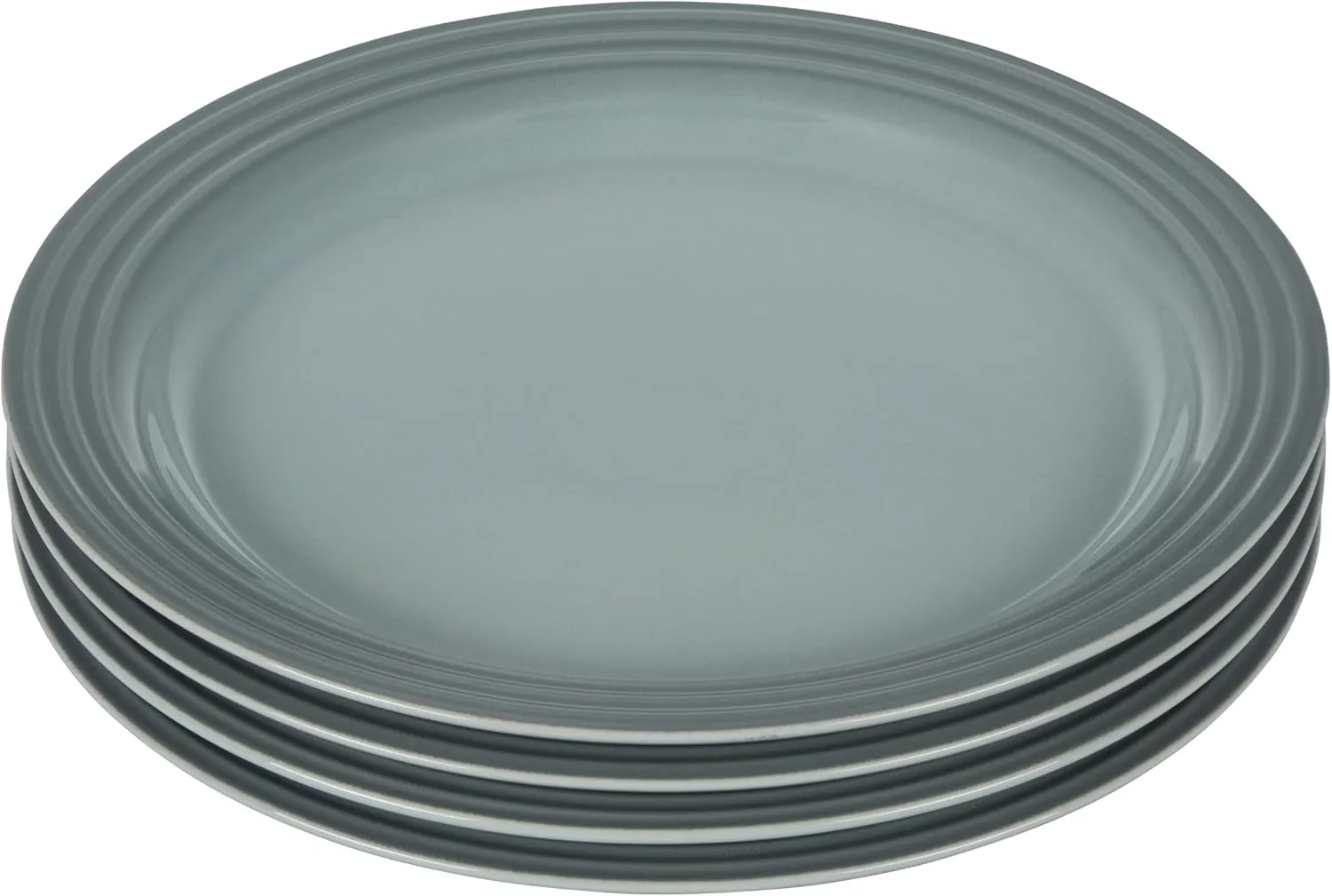 Le Creuset Stoneware Set of 4 Dinner Plates, 10.5" each, Sea Salt
