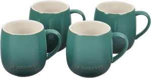 Le Creuset Stoneware Set of 4 Heritage Mugs, 13 oz. each, Artichaut