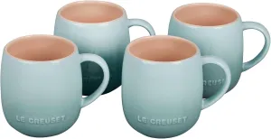 Le Creuset Stoneware Set of 4 Heritage Mugs, 13 oz. each, Sea Salt