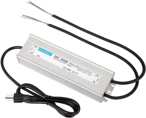 LED Driver 24V400W Waterproof Power Supply AC90-120V to DC24V16.7A Low Voltage Transformer IP67 Converter Suitable for Indoor and Outdoor LED Lighting and Any 24V DC LED