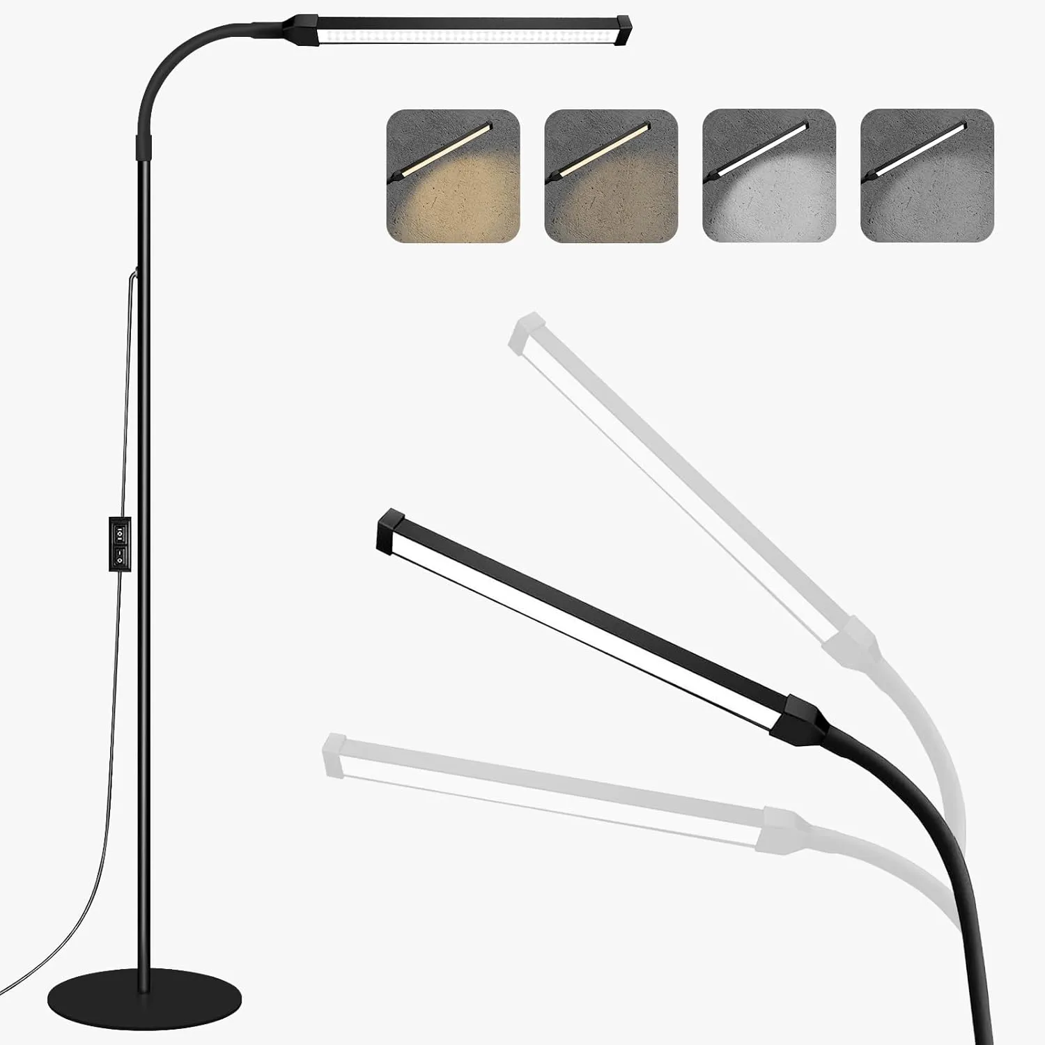 LED Floor Lamp for Office, Reading Lamps Floor Standing, Tattoo Light, Sewing Light, Podiatric Lamp, Plant Grow Light, Nail Tech Lamp, Lash Light for Eyelash