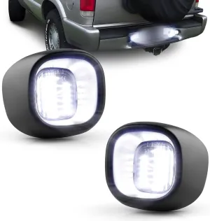 LED License Plate Lights for Chevy Blazer 1998-2005 S10 GMC Jimmy Sonoma Oldsmobile Bravada Tag Light Replacement 1998-2004 Pack of 2