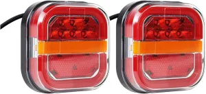 LED Trailer Lights, Submersible Boat Trailer Light with Brake, Turning Signal, Reverse Light, Backup Light, IP67 Waterproof (2PCS)
