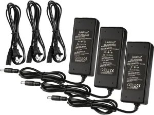 LEDMO 3 Pack LED Power Supply, Transformers,LED Adapter, 12V, 5A Max, 60 Watt Max, for LED Strip Light