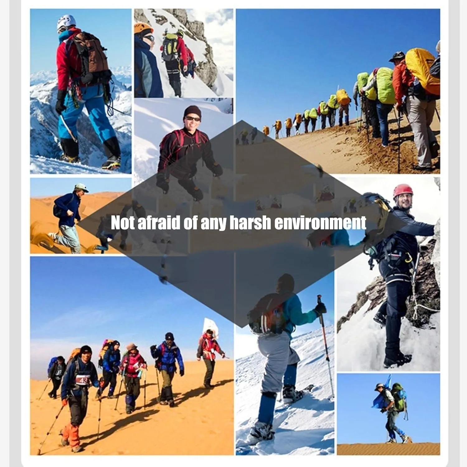 Leg Gaiters, Hiking Leggings Waterproof Warmth Adjustable Snow Boot Covers for Outdoor Walking Climbing Hunting Skiing